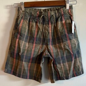 GAP Kids Plaid Shorts in Green and Orange